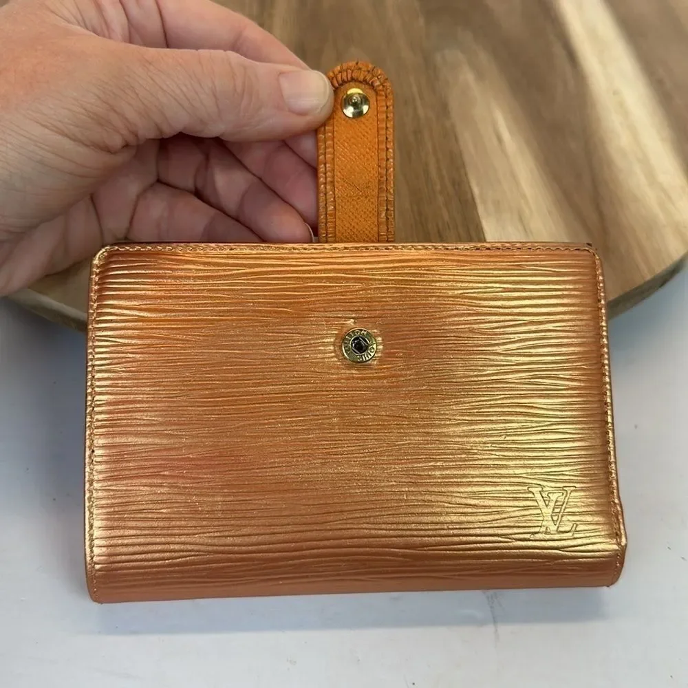LOUIS VUITTON Epi Kisslock Wallet Authentic Custom Rose Gold